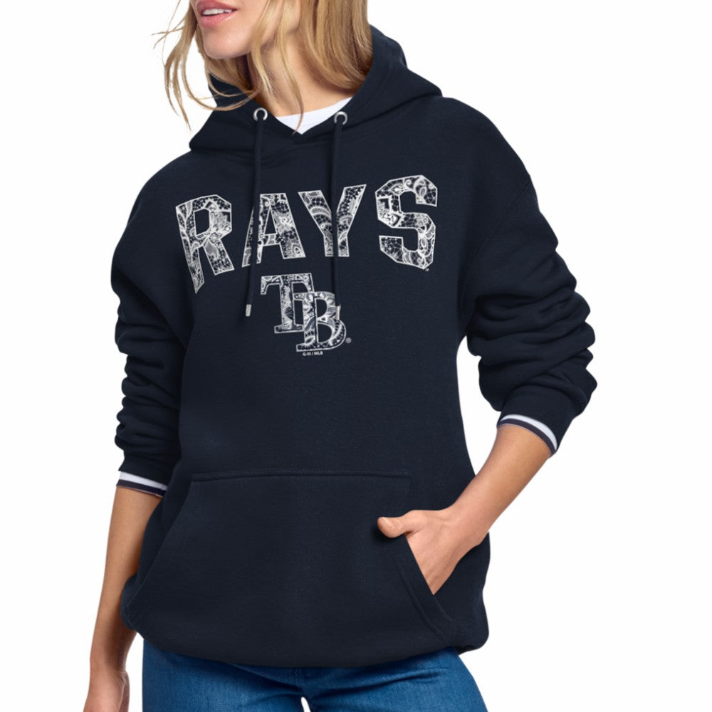 MLB Tampa Bay Rays Starter Women's Lace Team Lockup Fleece Hoodie