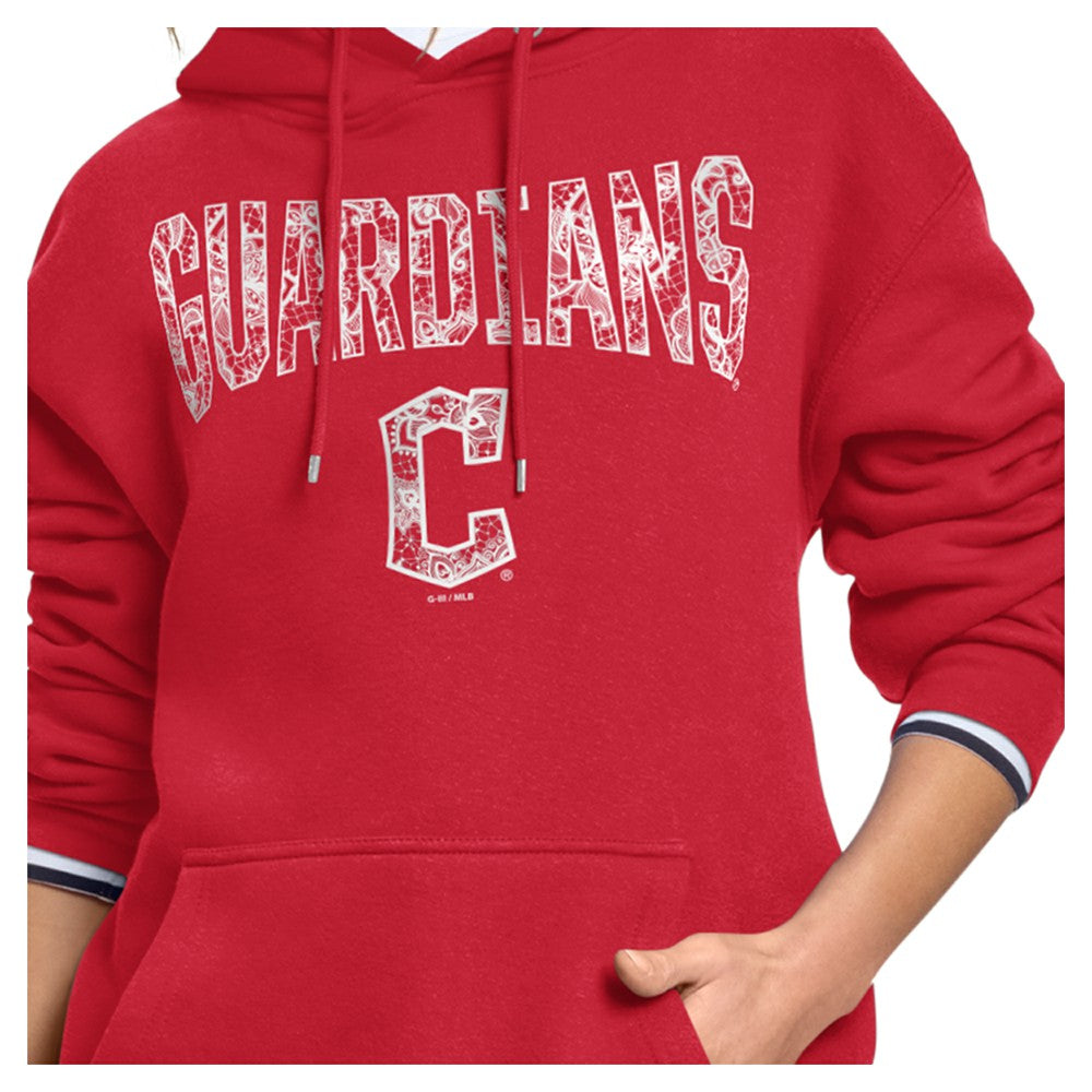 MLB Cleveland Guardians Starter Women's Lace Team Lockup Fleece Hoodie