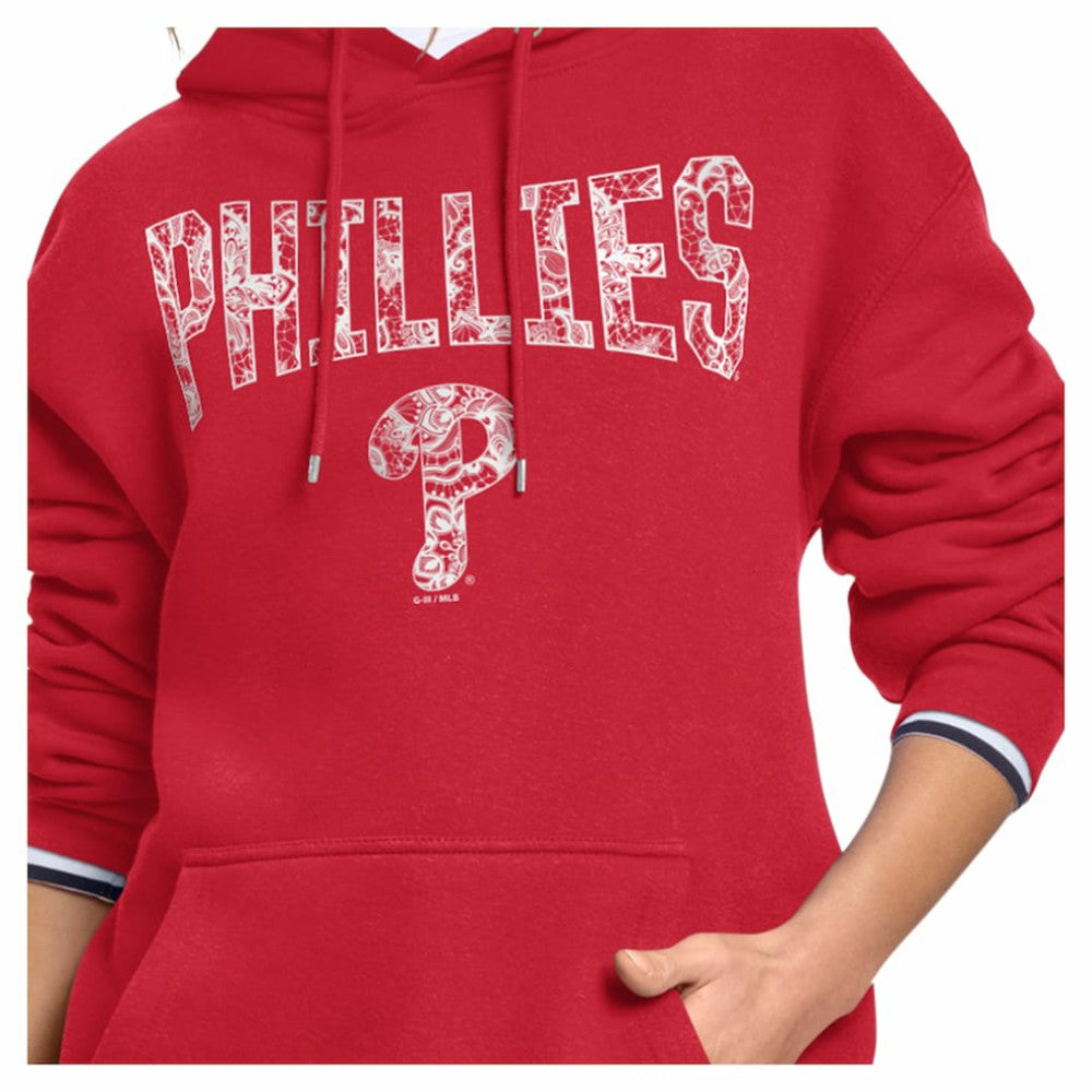 MLB Philadelphia Phillies Starter Women's Lace Team Lockup Fleece Hoodie