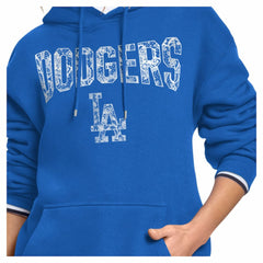 MLB Los Angeles Dodgers Starter Women's Lace Team Lockup Fleece Hoodie