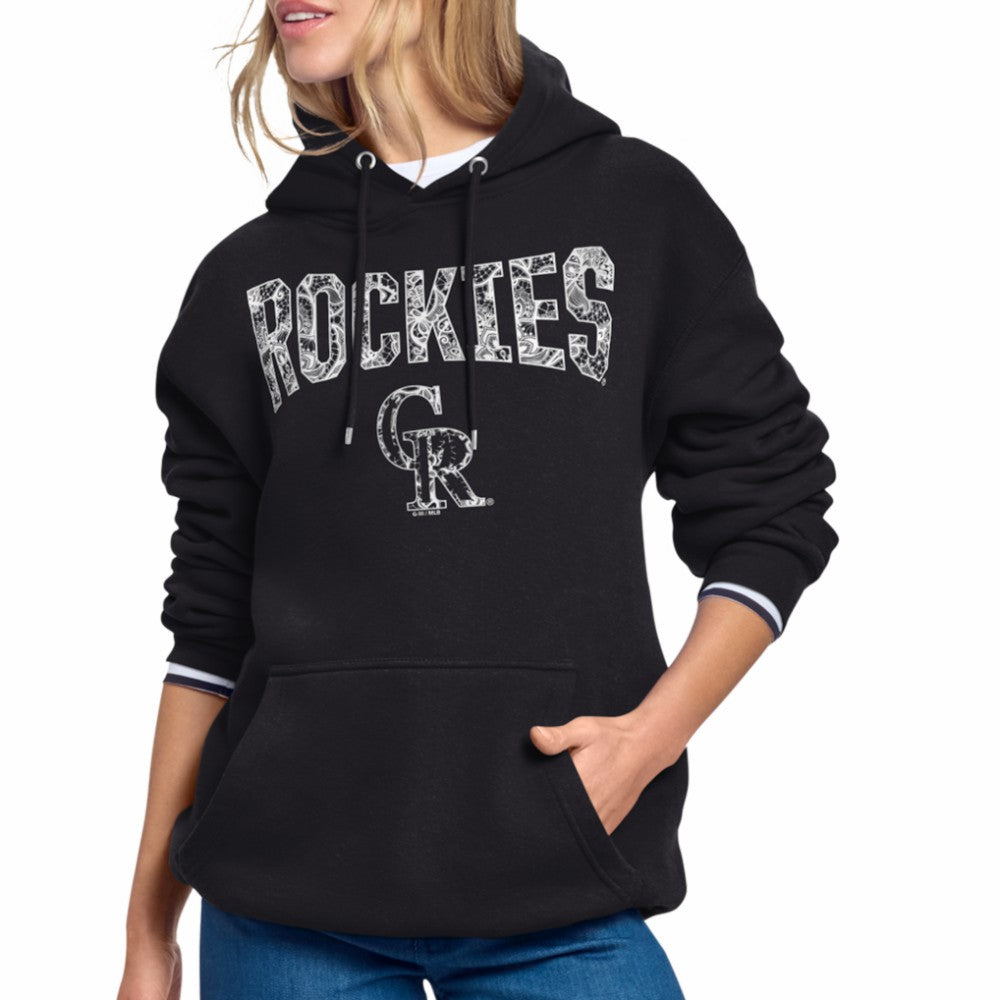 MLB Colorado Rockies Starter Women's Lace Team Lockup Fleece Hoodie