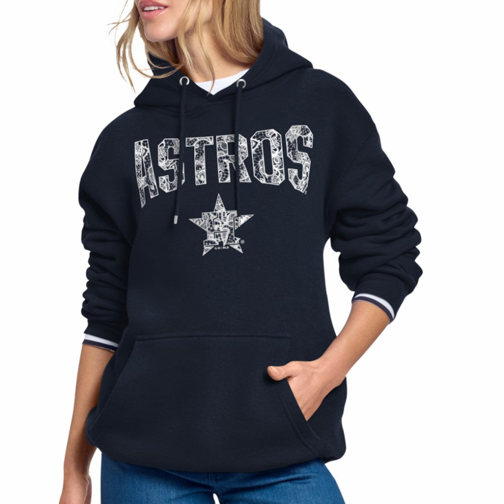 MLB Houston Astros Starter Women's Lace Team Lockup Fleece Hoodie