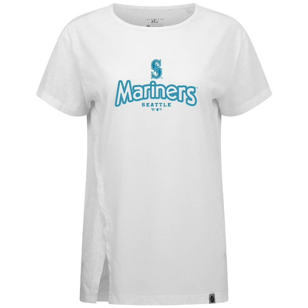 MLB Seattle Mariners Levelwear Women's Blue Haven Influx Cornerstone T-Shirt