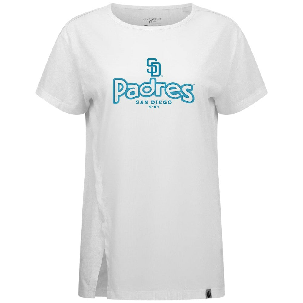 MLB San Diego Padres Levelwear Women's Blue Haven Influx Cornerstone T-Shirt
