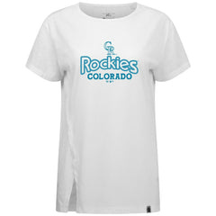 MLB Colorado Rockies Levelwear Women's Blue Haven Influx Cornerstone T-Shirt
