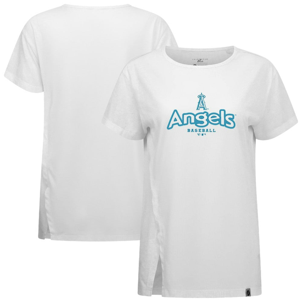 MLB Los Angeles Angels Levelwear Women's Blue Haven Influx Cornerstone T-Shirt
