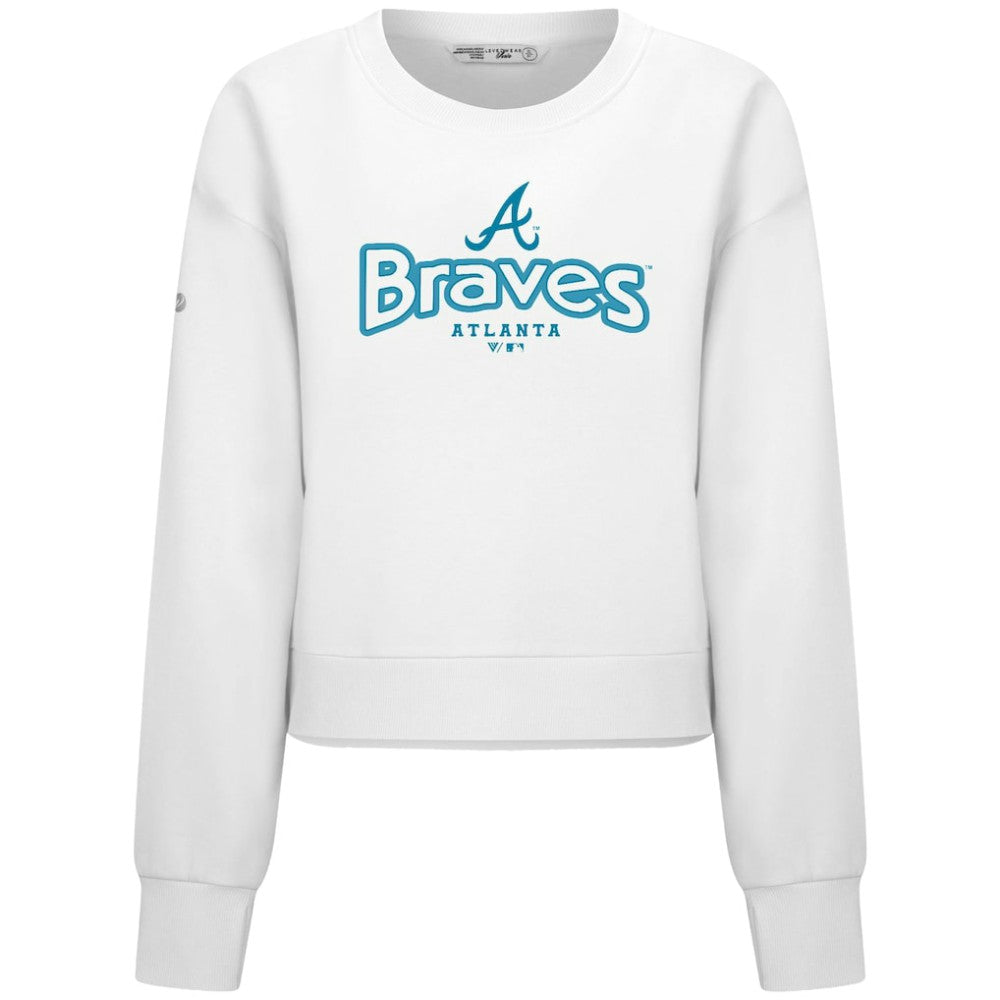 MLB Atlanta Braves Levelwear Women's Judd Cornerstone Cropped Sweatshirt