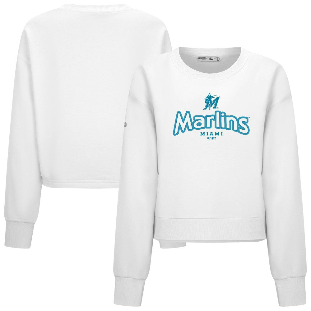 MLB Miami Marlins Levelwear Women's Judd Cornerstone Cropped Sweatshirt