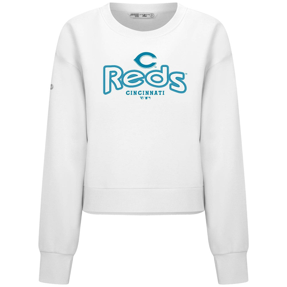 MLB Cincinnati Reds Levelwear Women's Judd Cornerstone Cropped Sweatshirt