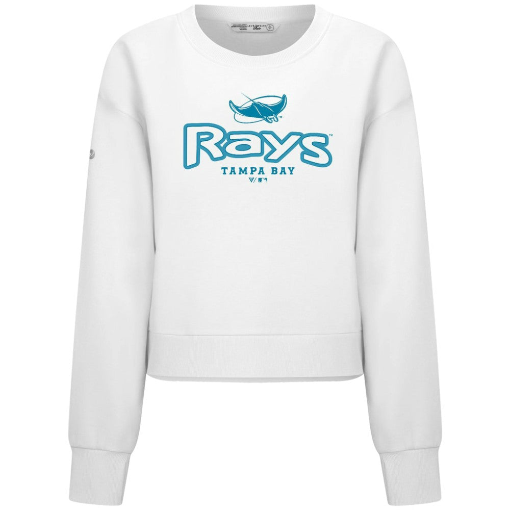 MLB Tampa Bay Rays Levelwear Women's Judd Cornerstone Cropped Sweatshirt