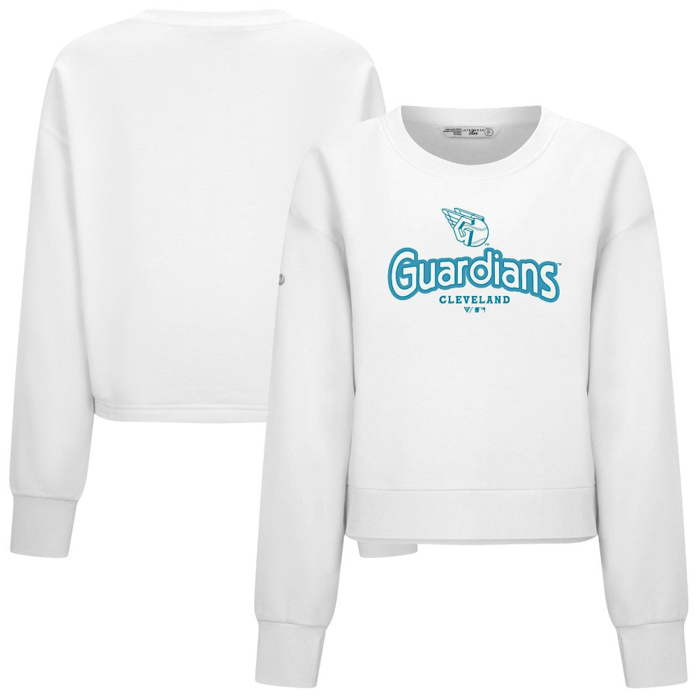 MLB Cleveland Guardians Levelwear Women's Judd Cornerstone Cropped Sweatshirt