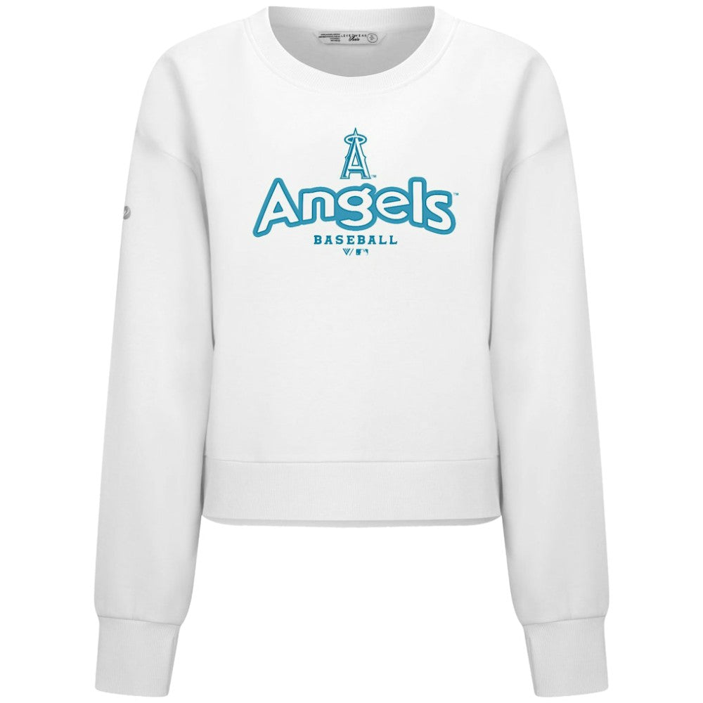 MLB Los Angeles Angels Levelwear Women's Judd Cornerstone Cropped Sweatshirt