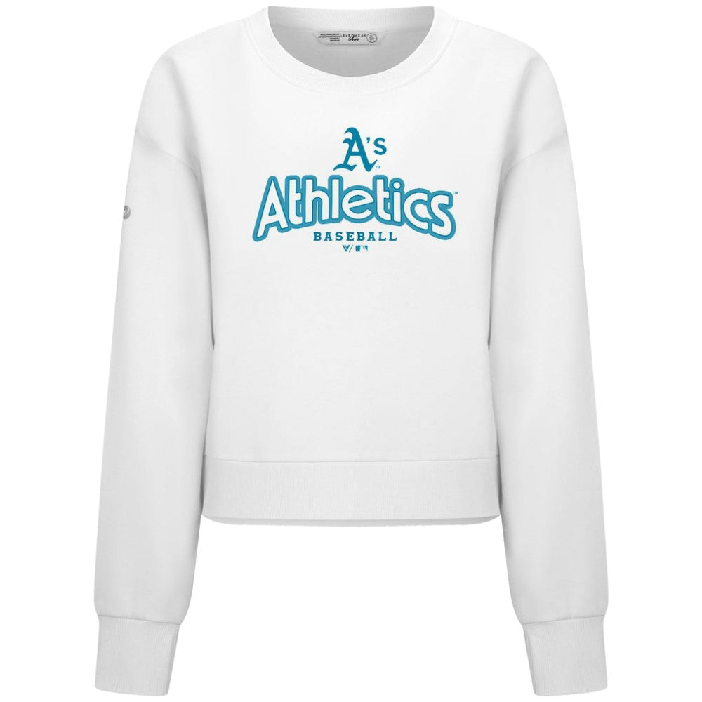 MLB Athletics Levelwear Women's Judd Cornerstone Cropped Sweatshirt