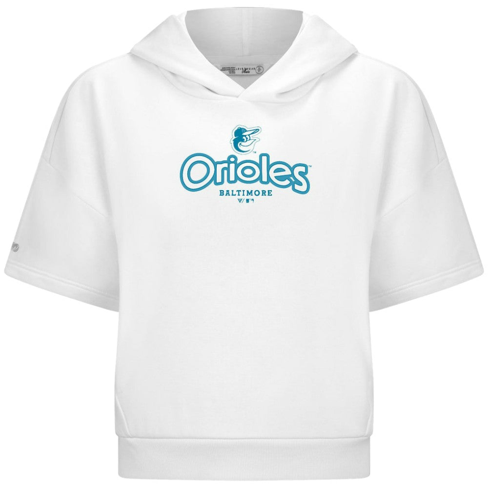 MLB Baltimore Orioles Levelwear Women's Amber Short Sleeve Cornerstone Hoodie