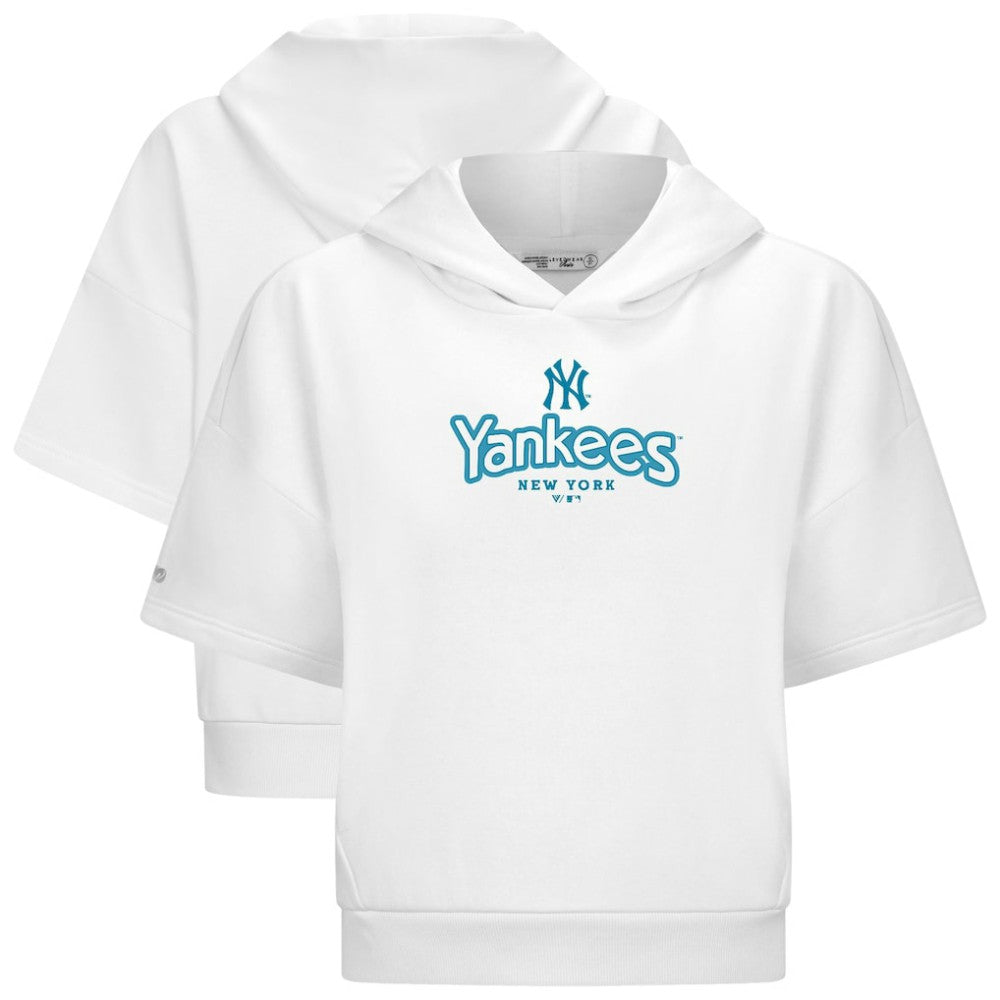 MLB New York Yankees Levelwear Women's Amber Short Sleeve Cornerstone Hoodie