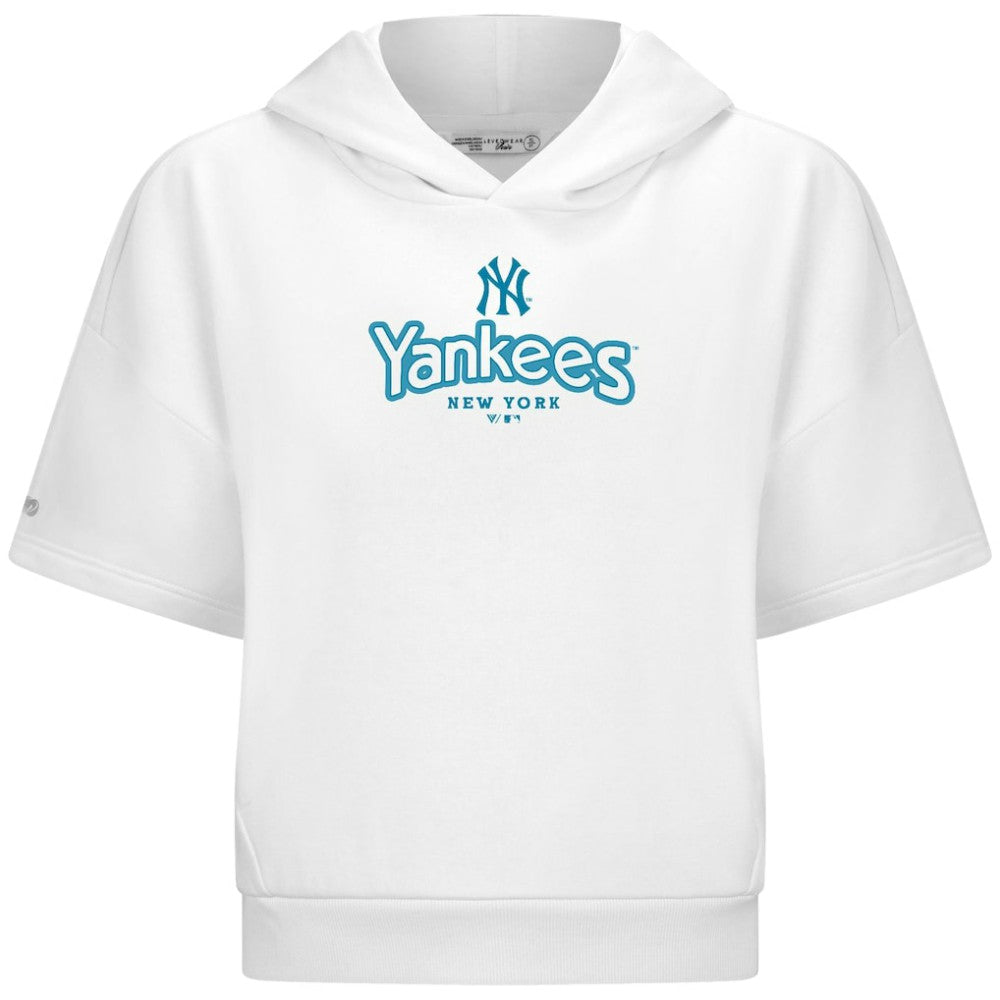 MLB New York Yankees Levelwear Women's Amber Short Sleeve Cornerstone Hoodie