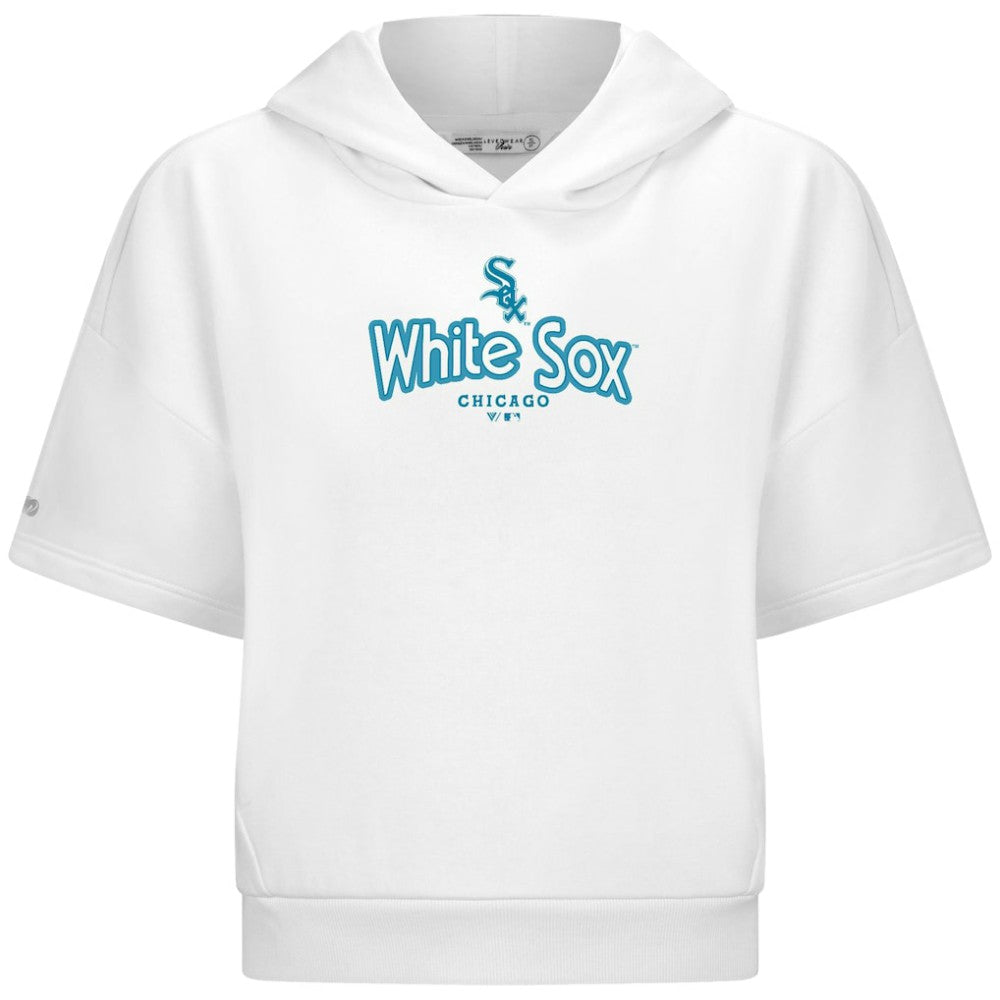 MLB Chicago White Sox Levelwear Women's Amber Short Sleeve Cornerstone Hoodie