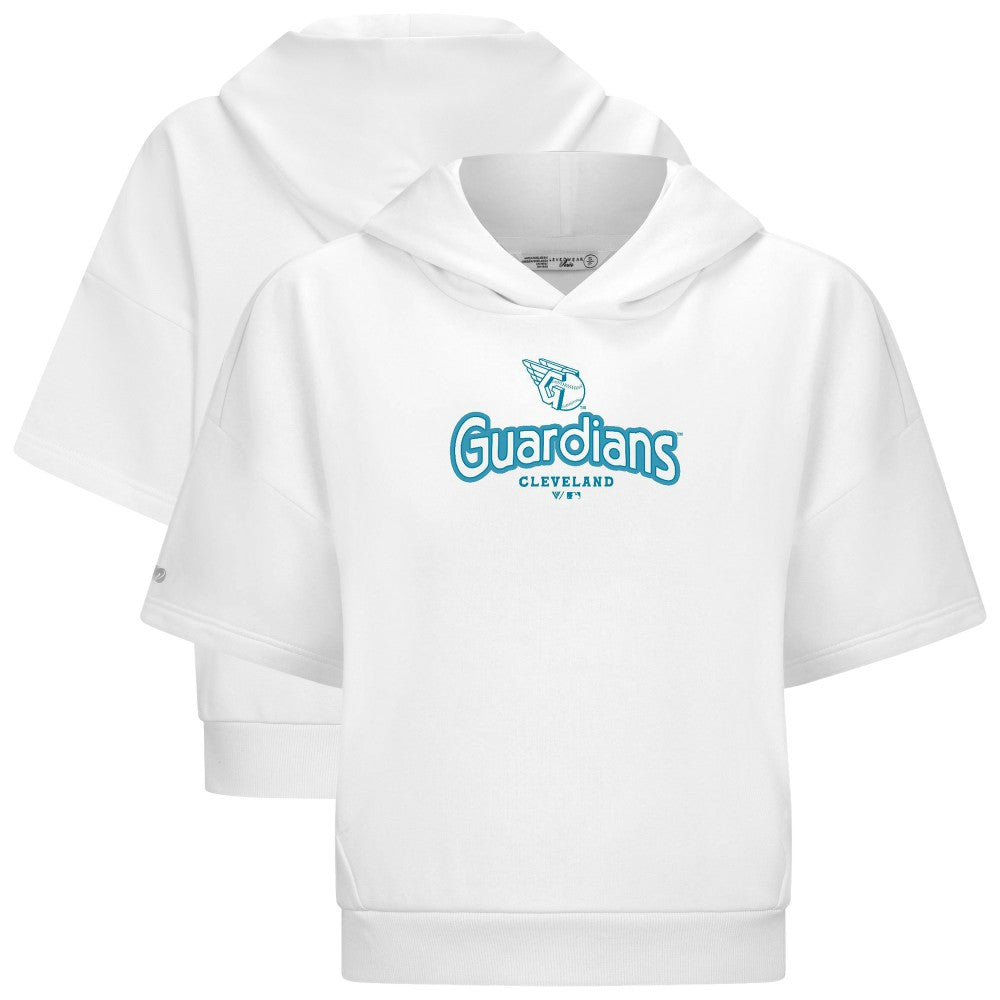 MLB Cleveland Guardians Levelwear Women's Amber Short Sleeve Cornerstone Hoodie