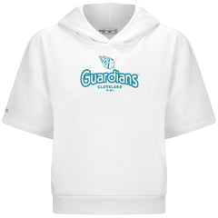 MLB Cleveland Guardians Levelwear Women's Amber Short Sleeve Cornerstone Hoodie