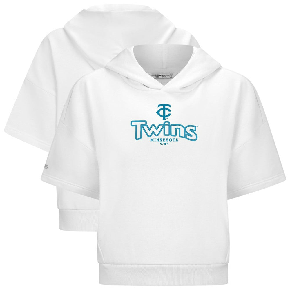 MLB Minnesota Twins Levelwear Women's Amber Short Sleeve Cornerstone Hoodie