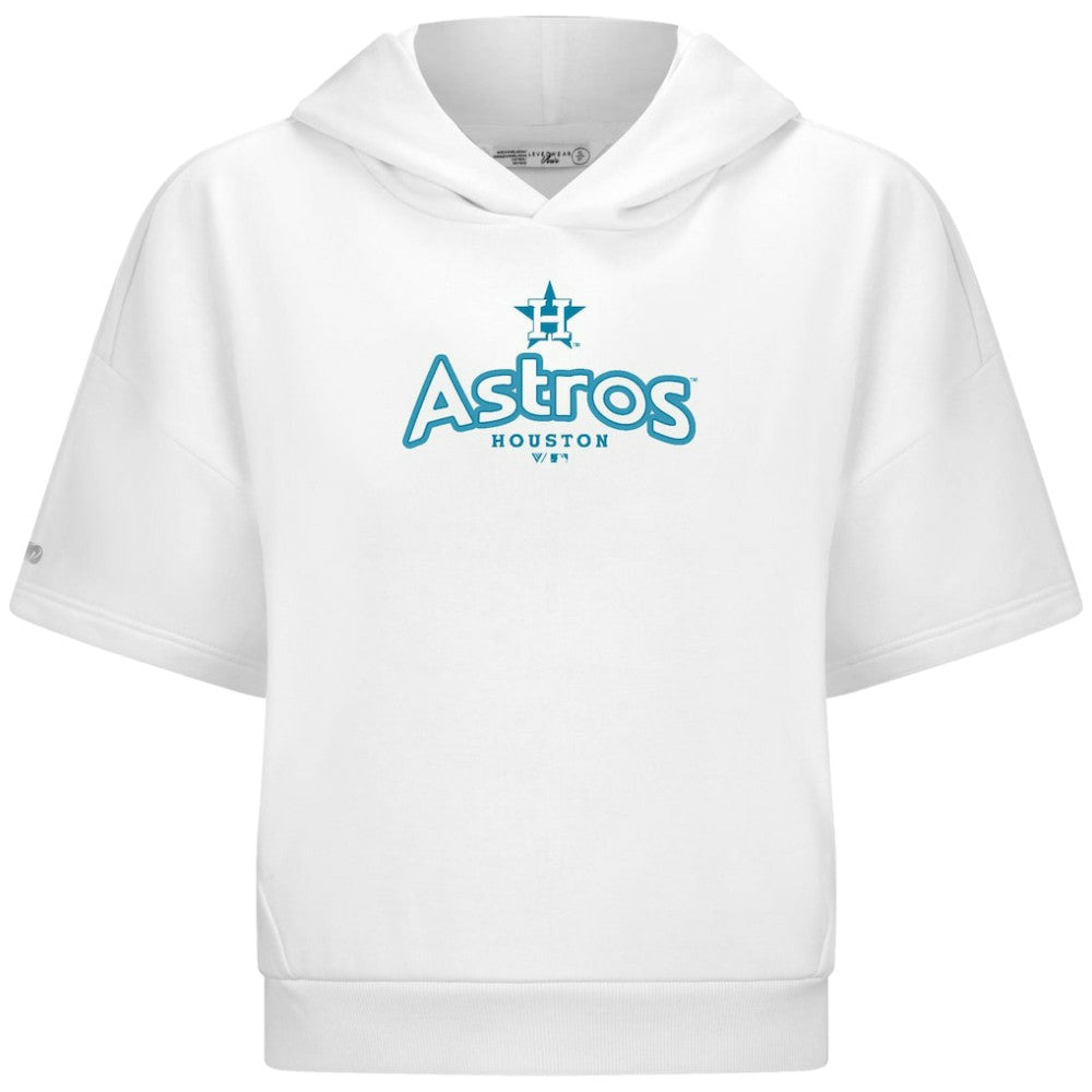 MLB Houston Astros Levelwear Women's Amber Short Sleeve Cornerstone Hoodie