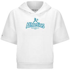 MLB Athletics Levelwear Women's Amber Short Sleeve Cornerstone Hoodie