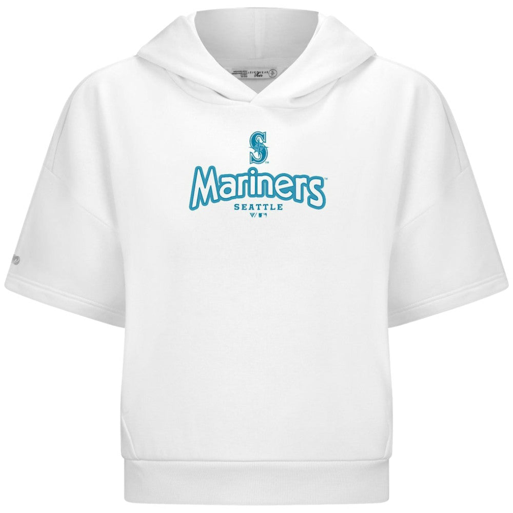 MLB Seattle Mariners Levelwear Women's Amber Short Sleeve Cornerstone Hoodie