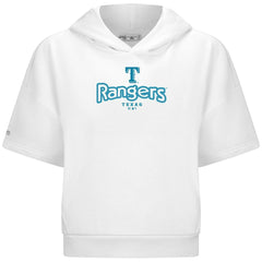 MLB Texas Rangers Levelwear Women's Amber Short Sleeve Cornerstone Hoodie