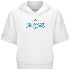 MLB Atlanta Braves Levelwear Women's Amber Short Sleeve Cornerstone Hoodie