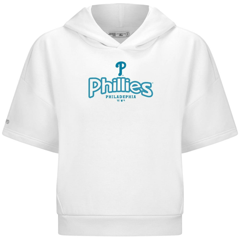 MLB Philadelphia Phillies Levelwear Women's Amber Short Sleeve Cornerstone Hoodie
