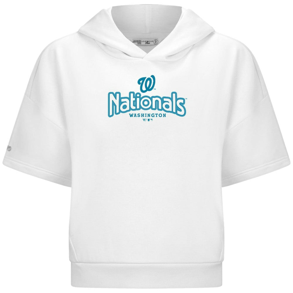 MLB Washington Nationals Levelwear Women's Amber Short Sleeve Cornerstone Hoodie