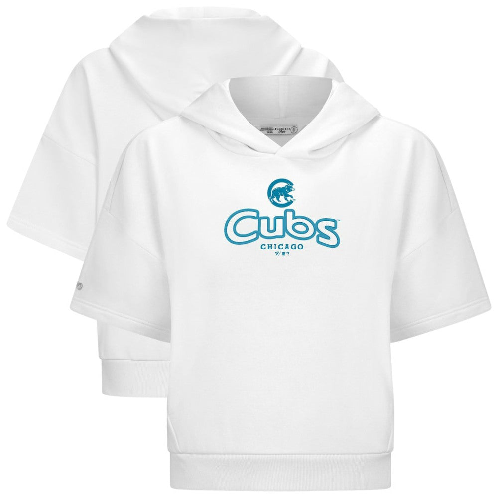 MLB Chicago Cubs Levelwear Women's Amber Short Sleeve Cornerstone Hoodie