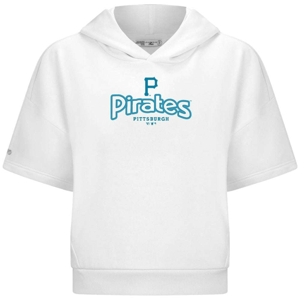 MLB Pittsburgh Pirates Levelwear Women's Amber Short Sleeve Cornerstone Hoodie