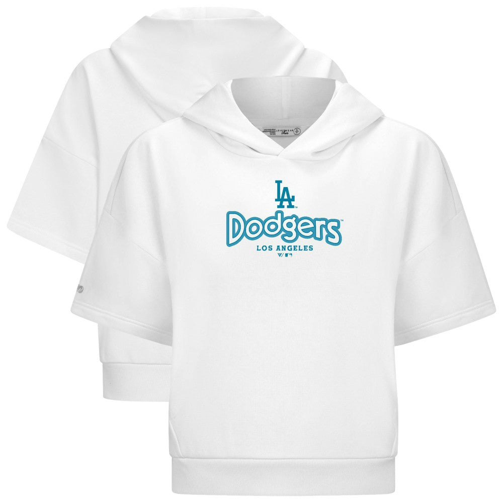 MLB Los Angeles Dodgers Levelwear Women's Amber Short Sleeve Cornerstone Hoodie