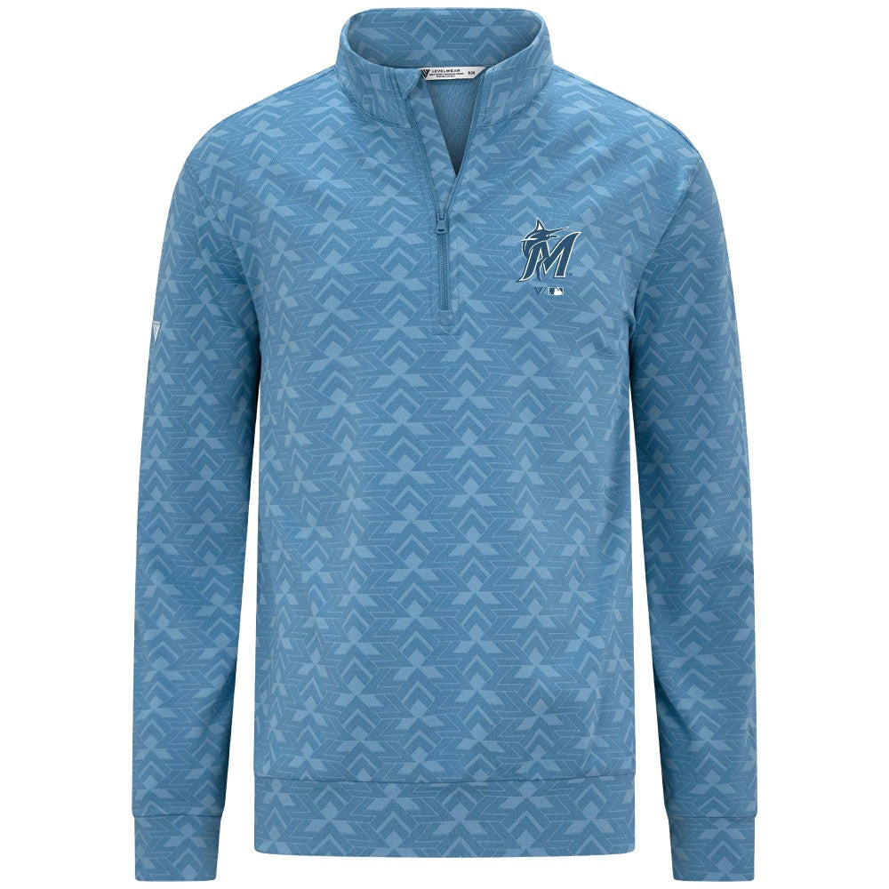 MLB Miami Marlins Levelwear Chameleon Quarter-Zip Pullover