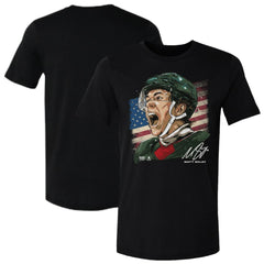 NHL Black Matthew Boldy US Men's Hockey 500 Level Flag T-Shirt