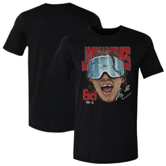 NHL Black Jack Hughes US Men's Hockey 500 Level Goggles T-Shirt