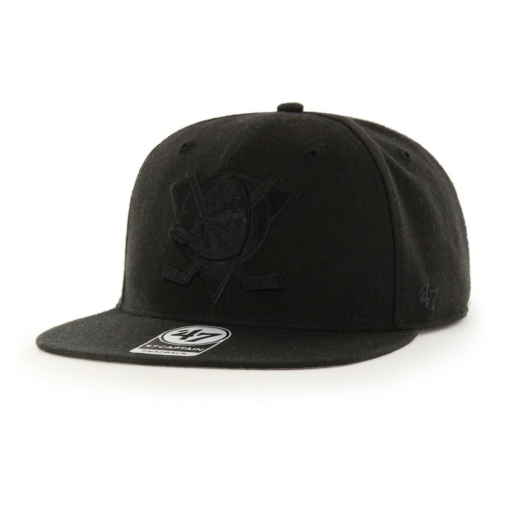 NHL Black Anaheim Ducks '47 No Shot Captain Snapback Hat