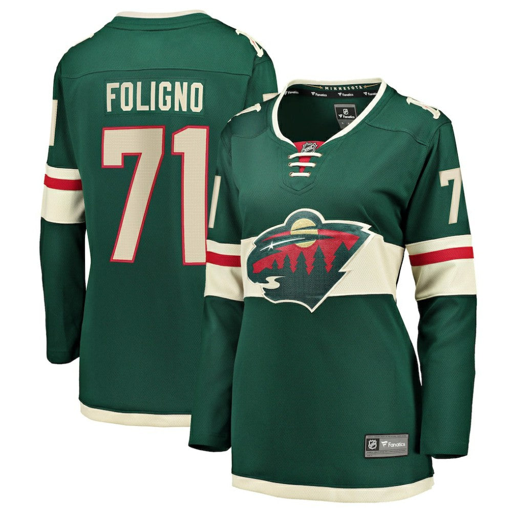 NHL Green Nick Foligno Minnesota Wild Fanatics Women's Home Breakaway Jersey