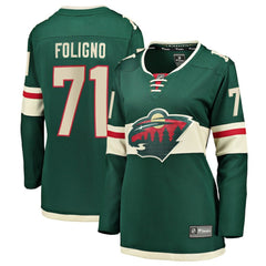 NHL Green Nick Foligno Minnesota Wild Fanatics Women's Home Breakaway Jersey