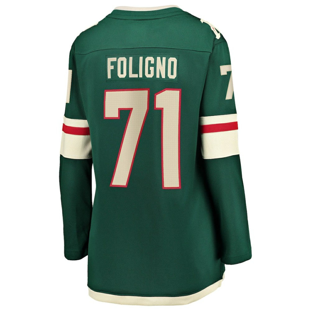 NHL Green Nick Foligno Minnesota Wild Fanatics Women's Home Breakaway Jersey