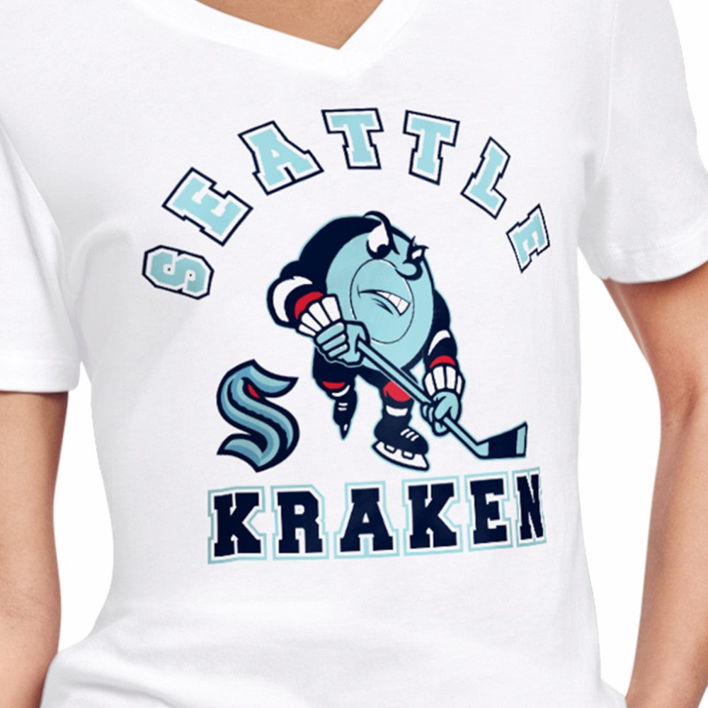 NHL White Seattle Kraken Starter Women's Tough Puck T-Shirt