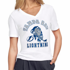 NHL White Tampa Bay Lightning Starter Women's Tough Puck T-Shirt