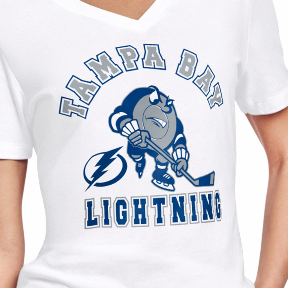 NHL White Tampa Bay Lightning Starter Women's Tough Puck T-Shirt