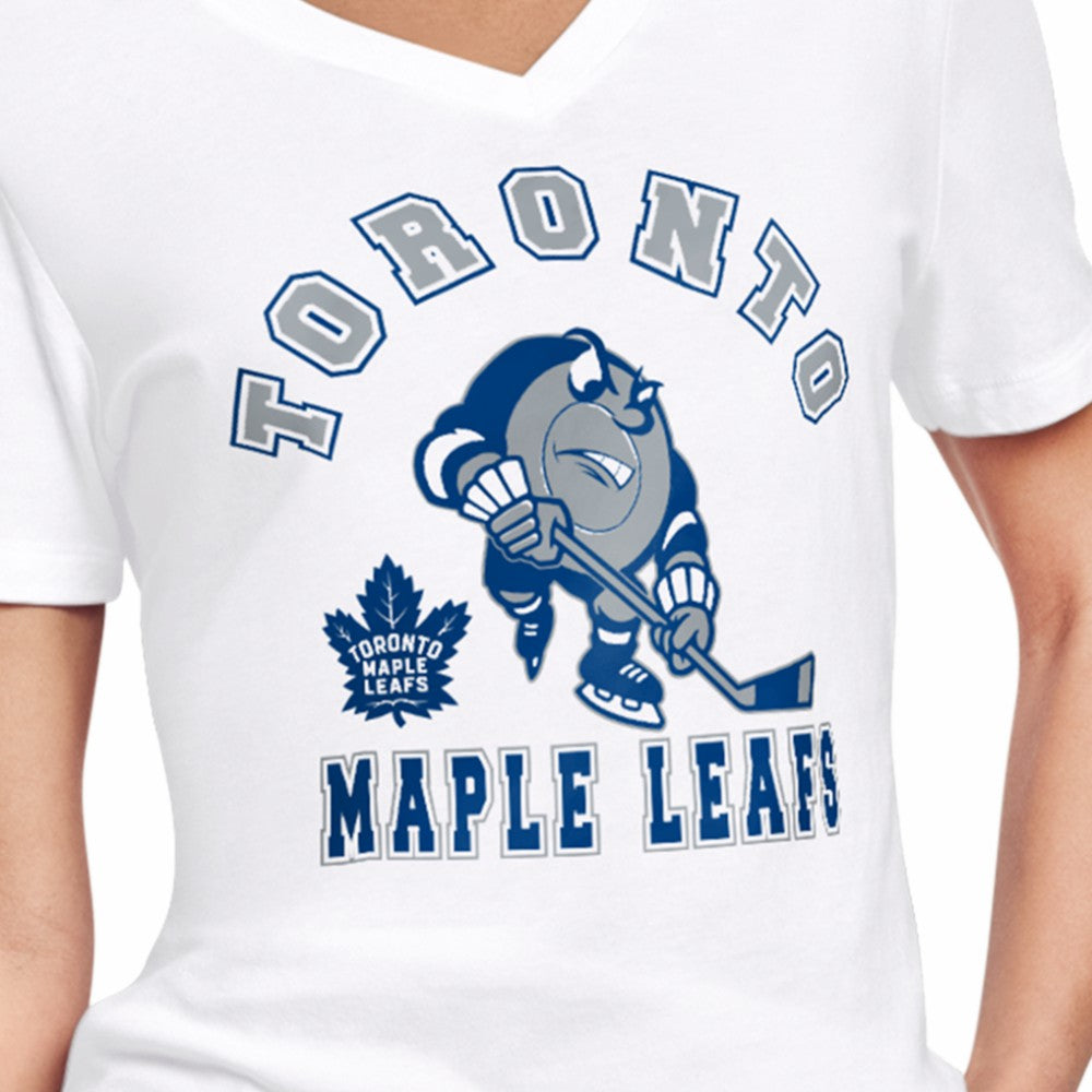 NHL White Toronto Maple Leafs Starter Women's Tough Puck T-Shirt