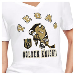 NHL White Vegas Golden Knights Starter Women's Tough Puck T-Shirt