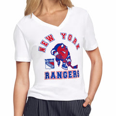 NHL White New York Rangers Starter Women's Tough Puck T-Shirt