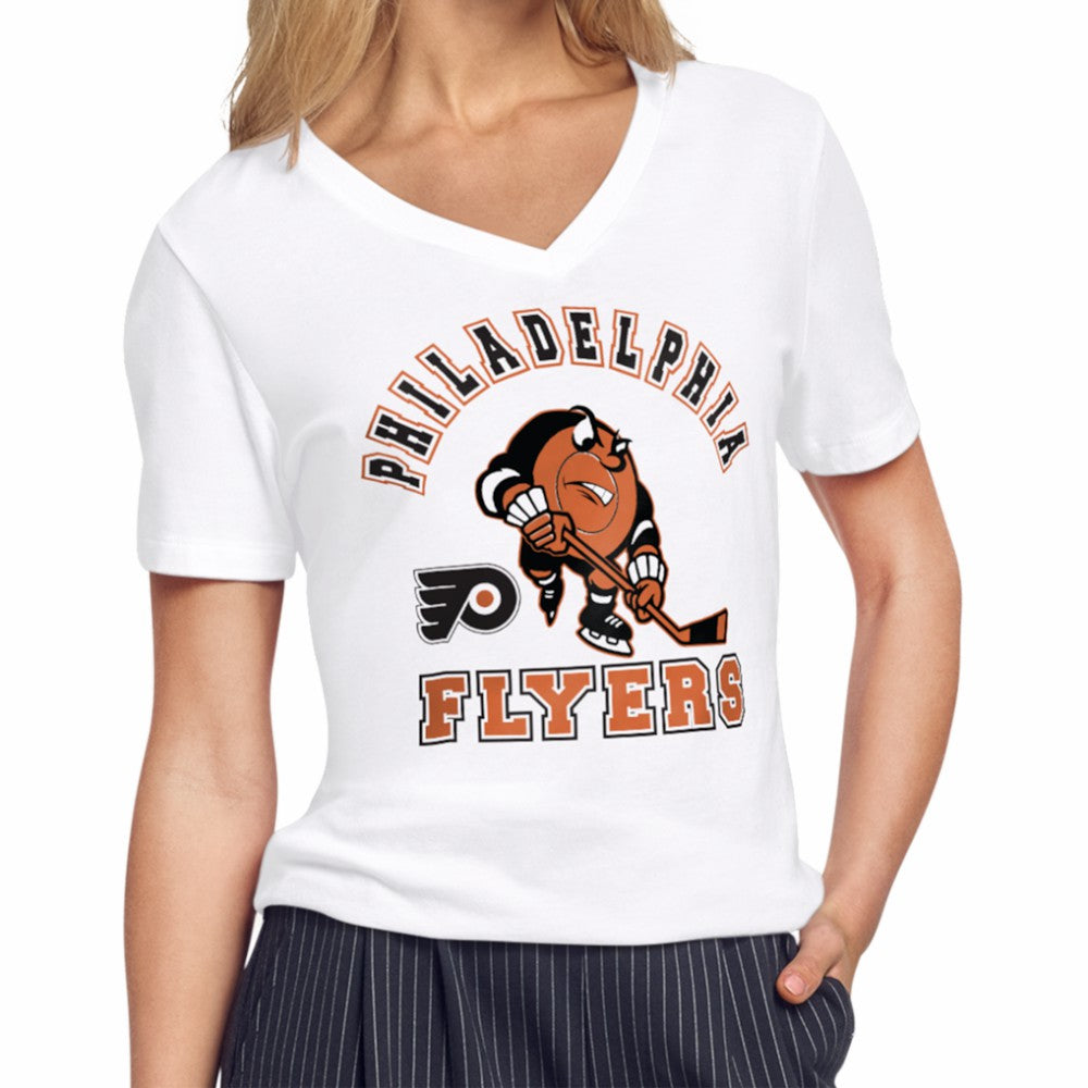 NHL White Philadelphia Flyers Starter Women's Tough Puck T-Shirt
