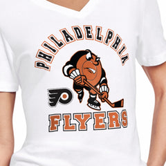 NHL White Philadelphia Flyers Starter Women's Tough Puck T-Shirt