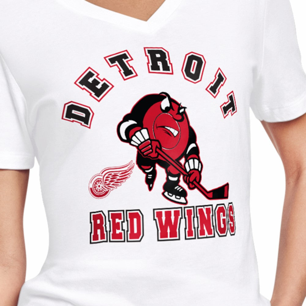 NHL White Detroit Red Wings Starter Women's Tough Puck T-Shirt